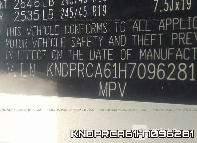 KNDPRCA61H7096281 фото 10
