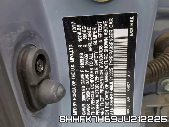 SHHFK7H69JU212225 фото 2