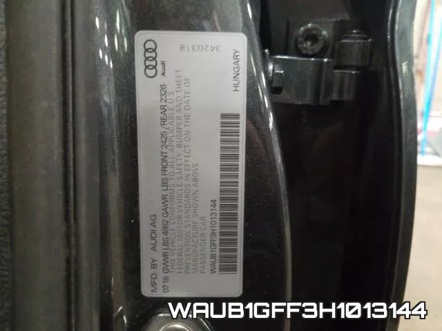 WAUB1GFF3H1013144 фото 2