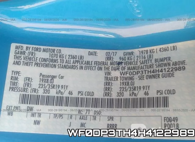 WF0DP3TH4H4122989 фото 10
