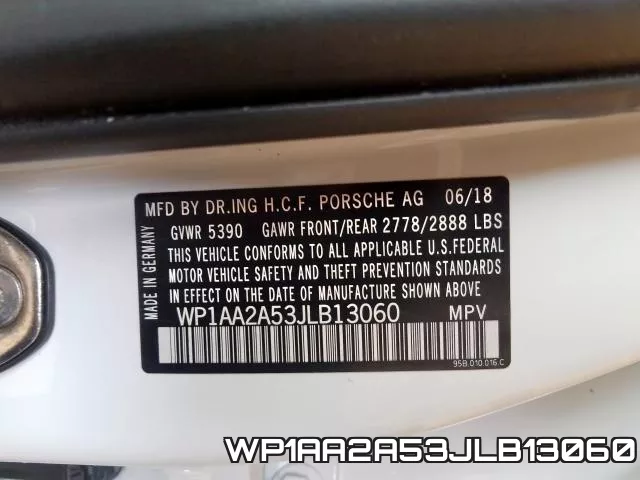 WP1AA2A53JLB13060 фото 2