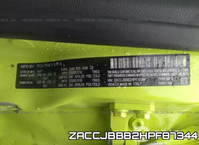 ZACCJBBB2HPF87344 фото 10