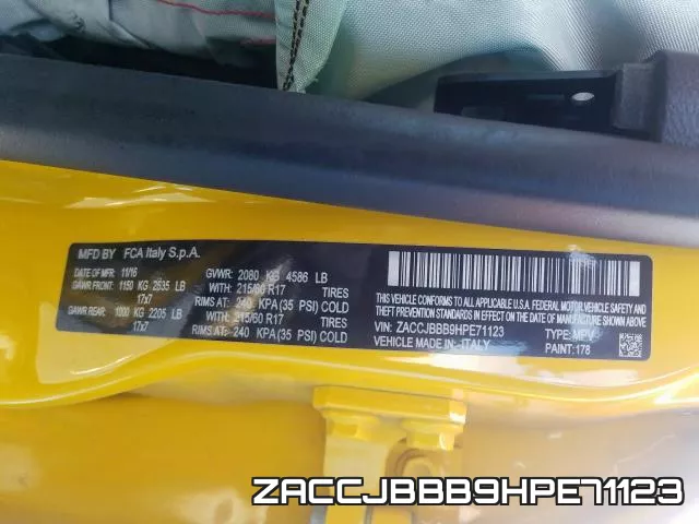 ZACCJBBB9HPE71123 фото 2