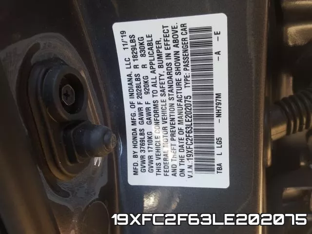 19XFC2F63LE202075 фото 2