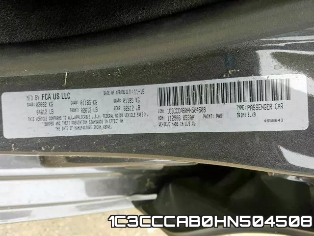 1C3CCCAB0HN504508 фото 2