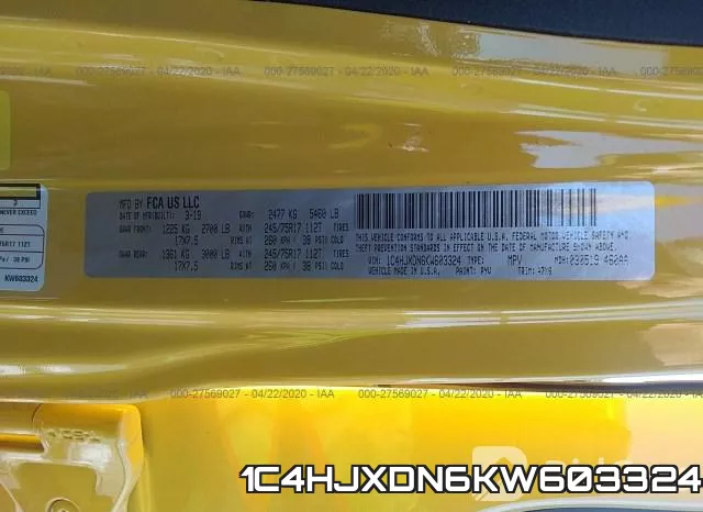 1C4HJXDN6KW603324 фото 10