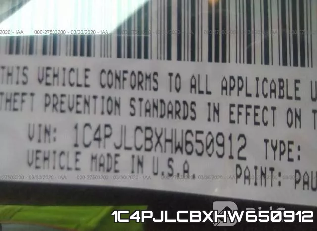 1C4PJLCBXHW650912 фото 10