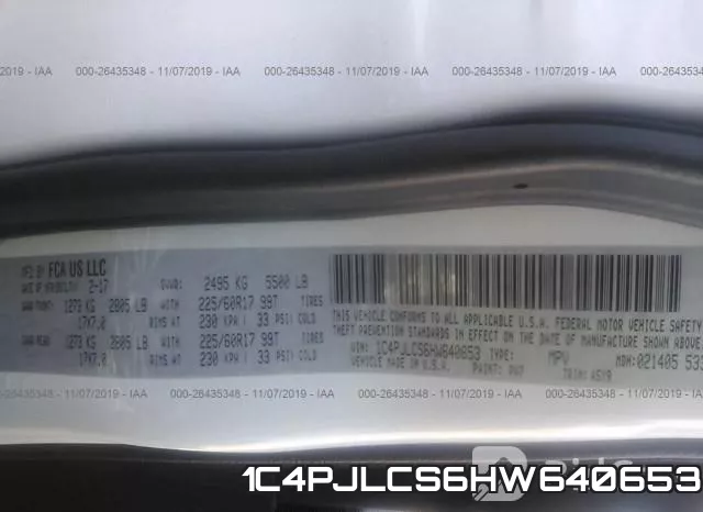 1C4PJLCS6HW640653 фото 10