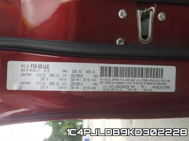1C4PJLDB9KD302228 фото 2