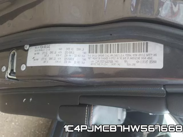 1C4PJMCB7HW567668 фото 2