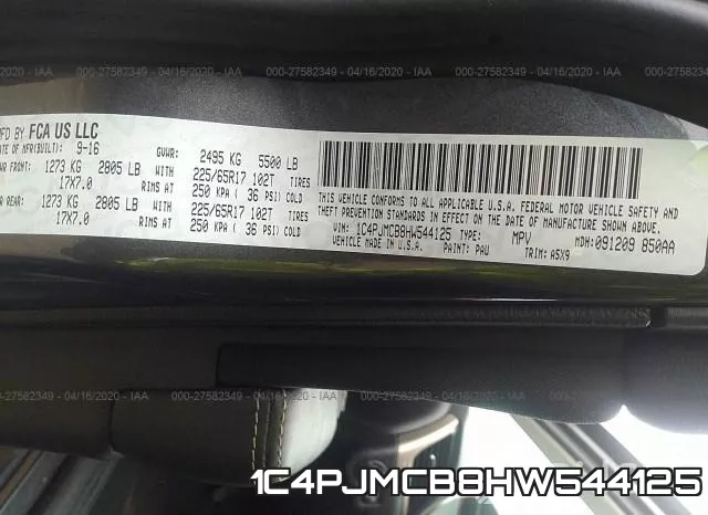 1C4PJMCB8HW544125 фото 10