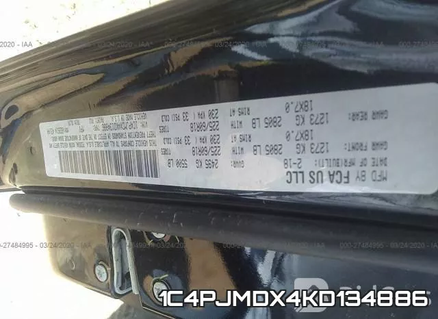 1C4PJMDX4KD134886 фото 10