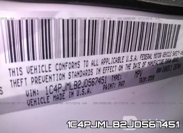 1C4PJMLB2JD567451 фото 10