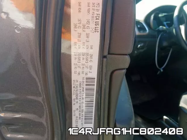1C4RJFAG1HC802408 фото 2