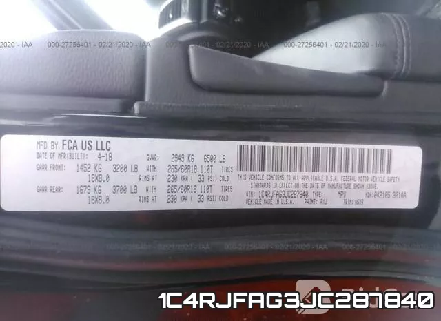 1C4RJFAG3JC287840 фото 10