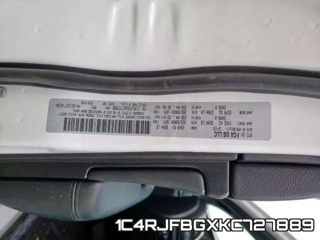 1C4RJFBGXKC727889 фото 2