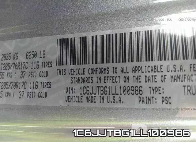 1C6JJTBG1LL100986 фото 10