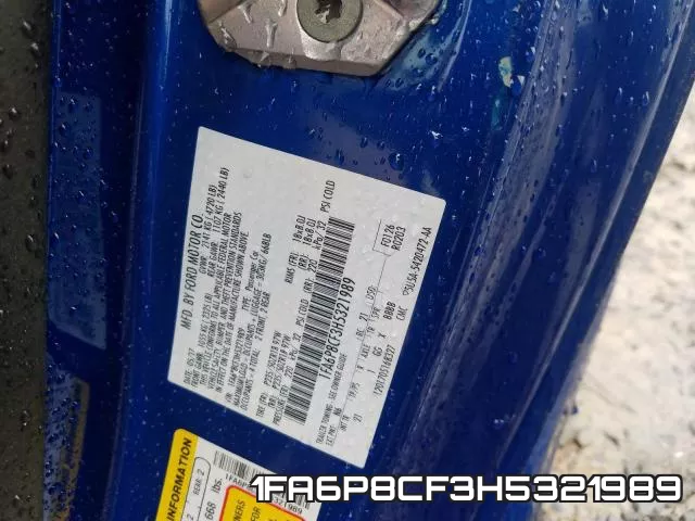 1FA6P8CF3H5321989 фото 2