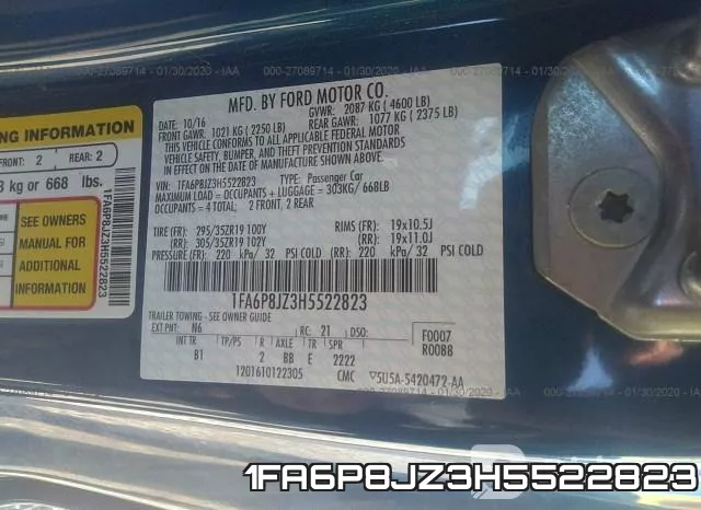1FA6P8JZ3H5522823 фото 9