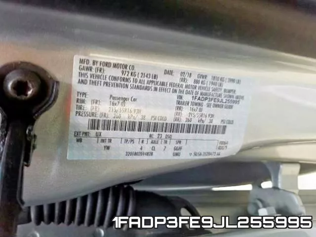 1FADP3FE9JL255995 фото 2