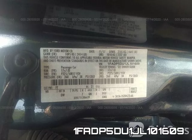 1FADP5DU1JL101609 фото 10