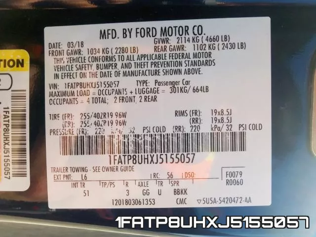 1FATP8UHXJ5155057 фото 2