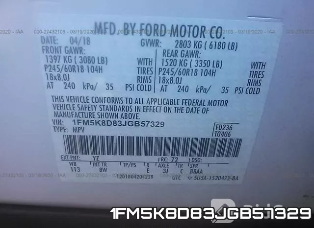 1FM5K8D83JGB57329 фото 10