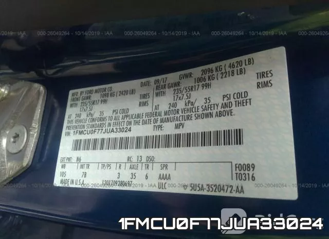 1FMCU0F77JUA33024 фото 10