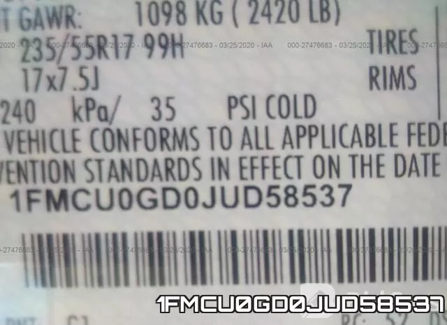 1FMCU0GD0JUD58537 фото 10