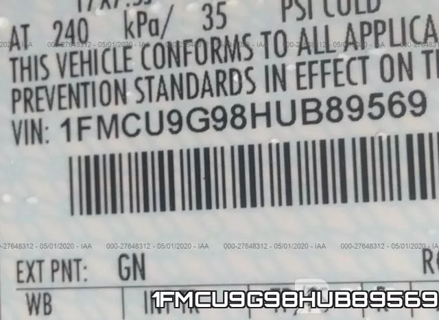1FMCU9G98HUB89569 фото 9