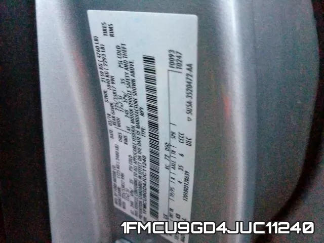 1FMCU9GD4JUC11240 фото 2