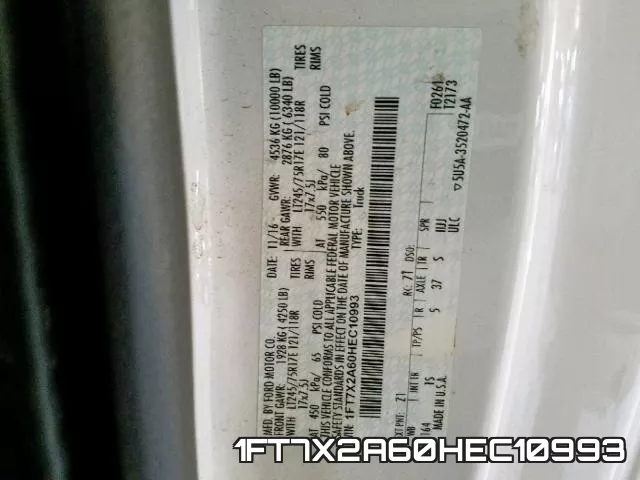1FT7X2A60HEC10993 фото 2