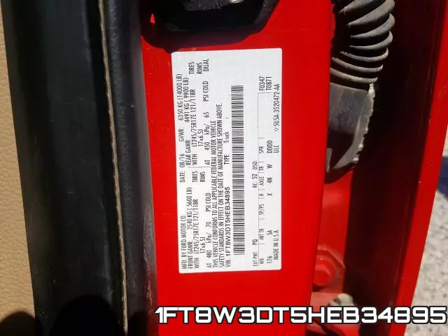 1FT8W3DT5HEB34895 фото 2