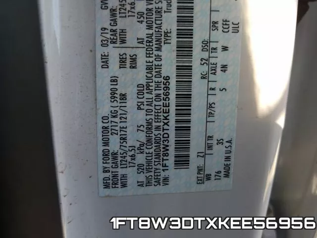 1FT8W3DTXKEE56956 фото 2