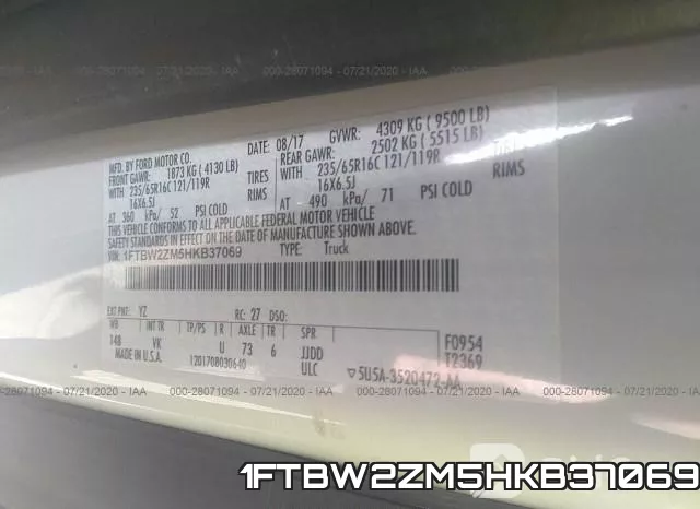 1FTBW2ZM5HKB37069 фото 10