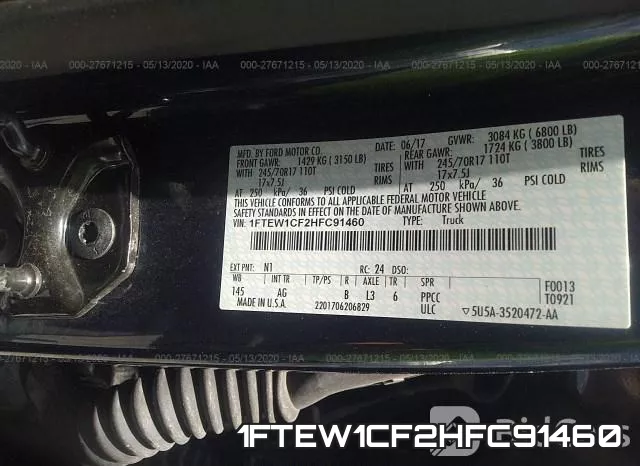 1FTEW1CF2HFC91460 фото 9