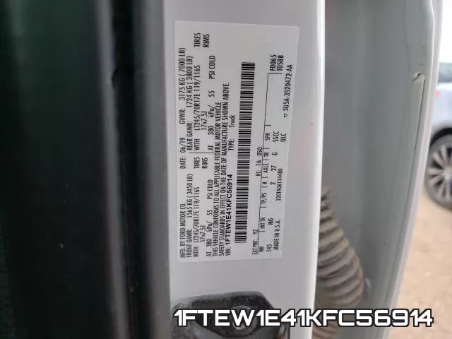 1FTEW1E41KFC56914 фото 2