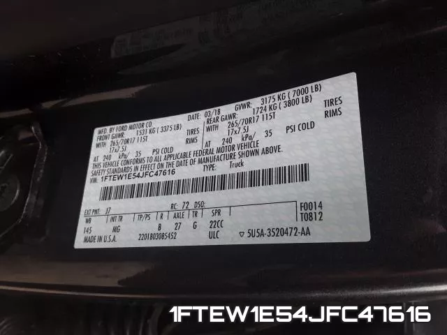 1FTEW1E54JFC47616 фото 2