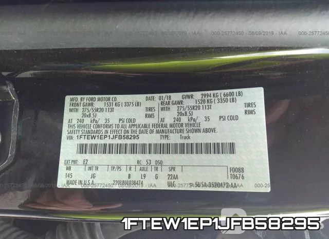 1FTEW1EP1JFB58295 фото 10