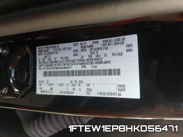 1FTEW1EP8HKD56471 фото 2