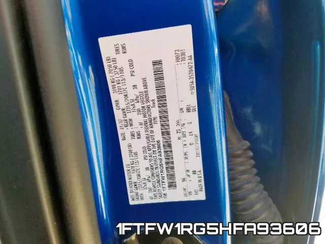 1FTFW1RG5HFA93606 фото 2