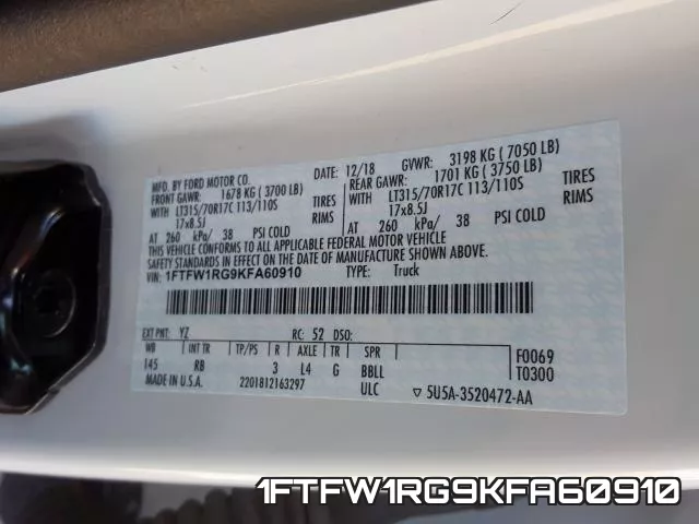 1FTFW1RG9KFA60910 фото 2