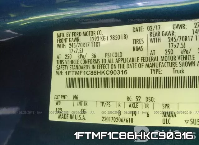 1FTMF1C86HKC90316 фото 10