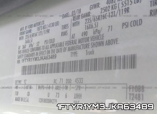 1FTYR1YM3JKA63489 фото 10
