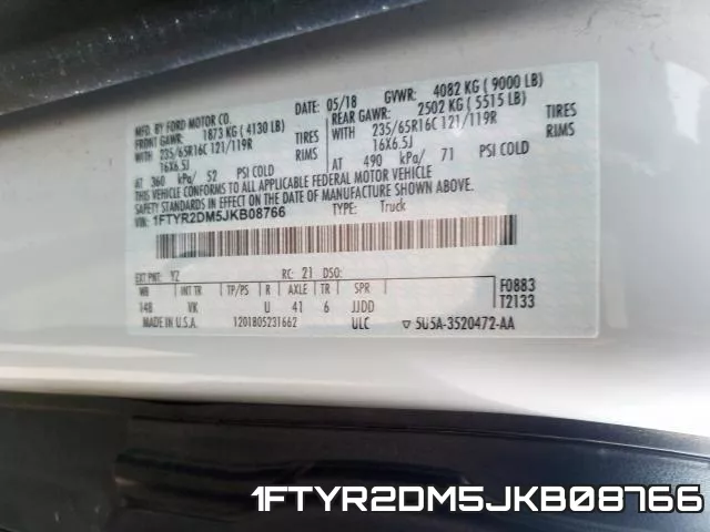 1FTYR2DM5JKB08766 фото 2