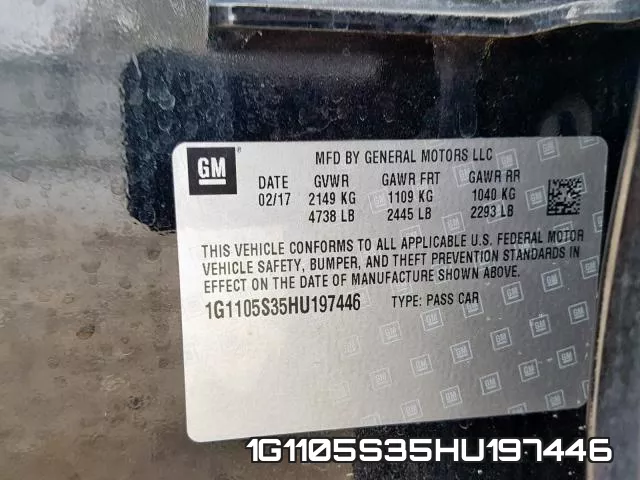 1G1105S35HU197446 фото 2