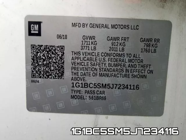 1G1BC5SM5J7234116 фото 2