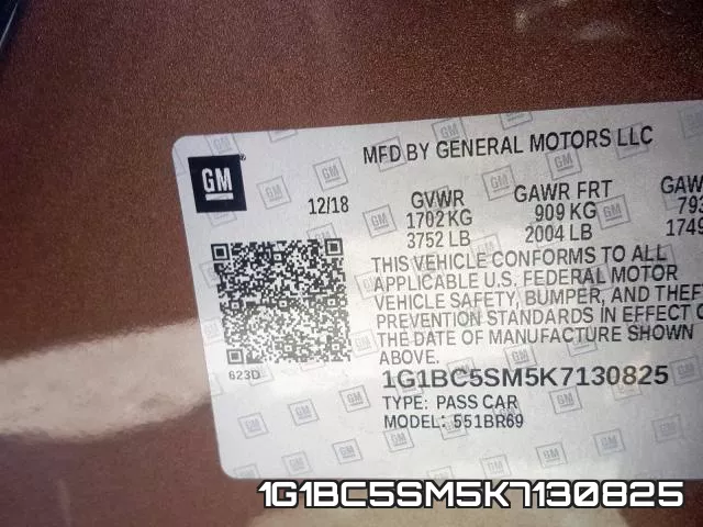 1G1BC5SM5K7130825 фото 2