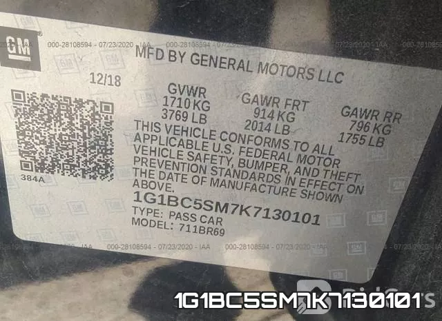 1G1BC5SM7K7130101 фото 10