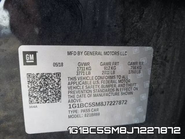 1G1BC5SM8J7227872 фото 2
